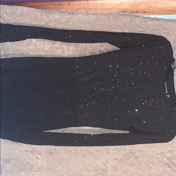 black sparkly dress pretty little thing